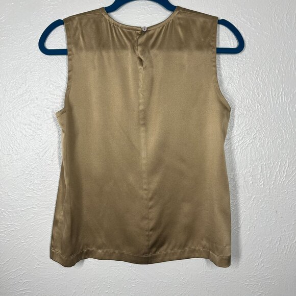 Eileen Fisher Gold Champagne 100% Silk Tank Top - Picture 2 of 6